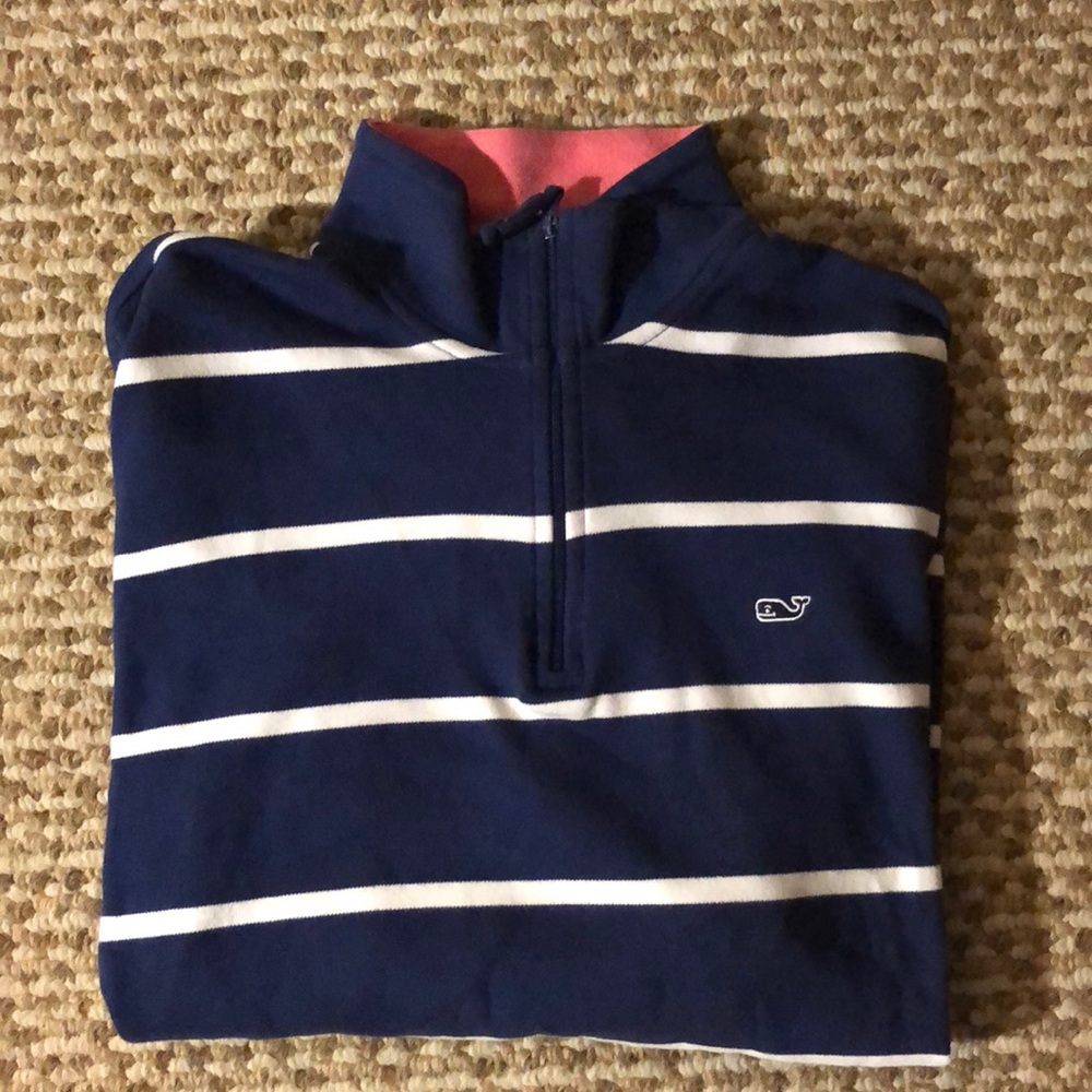 Navy and white striped vineyard vines pullover